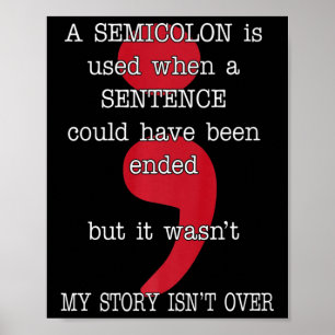 Semikolon Suicide Prevention Awareness My Story Te Poster