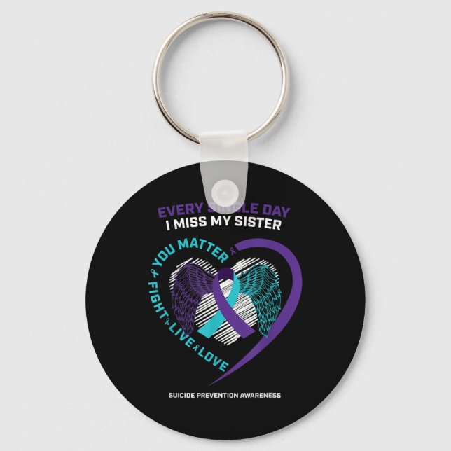 Semikolon Suicide Prevention Awareness Nyckelring (Framsida)