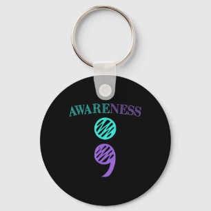 Semikolon Suicide Prevention Awareness Nyckelring