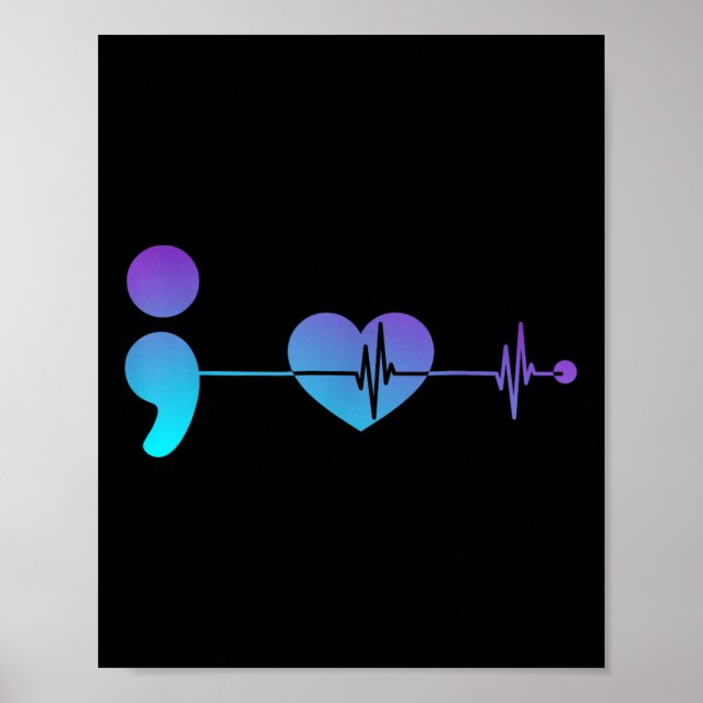 Semikolon Suicide Prevention Awareness Poster (Framsidan)