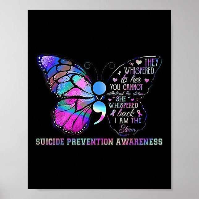 Semikolon Suicide Prevention Awareness Poster (Framsidan)