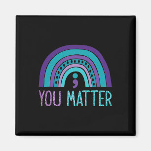 Semikolon Suicide Prevention Lila tä Magnet