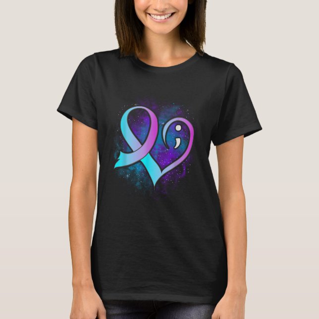 Semikolon Suicide Prevention Shirt Mental Health A T (Framsida)