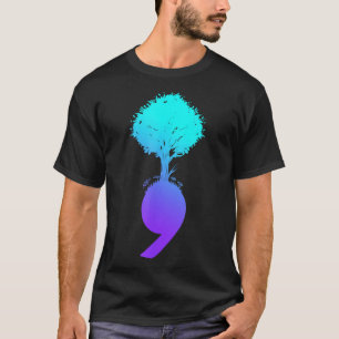Semikolon Träd Suicide Prevention Awareness T Shirt