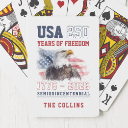 Semikvartssekular USA:s 250-årsjubileum Casinokort