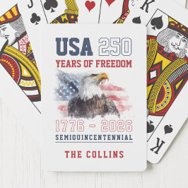 Semikvartssekular USA:s 250-årsjubileum Casinokort
