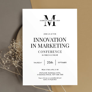 Seminarium om minimal modern Logotyp Inbjudningar