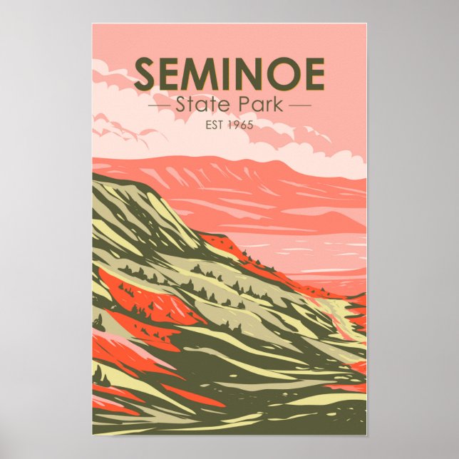 Seminoe State Park Wyoming Vintage  Poster (Framsidan)