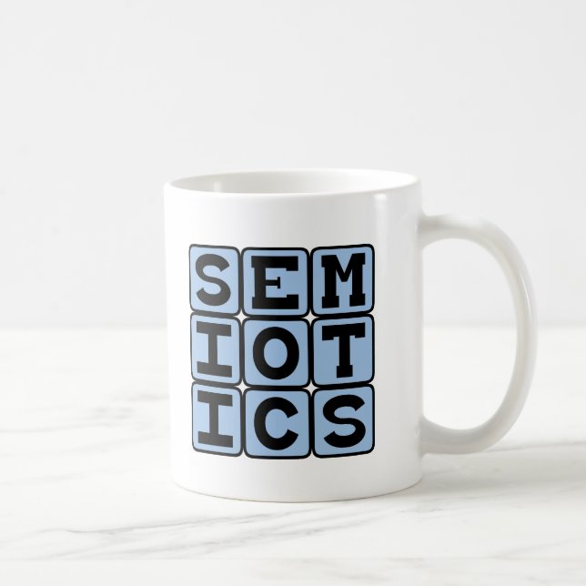 Semiotics studien av Menande-Danande Kaffemugg (Höger)
