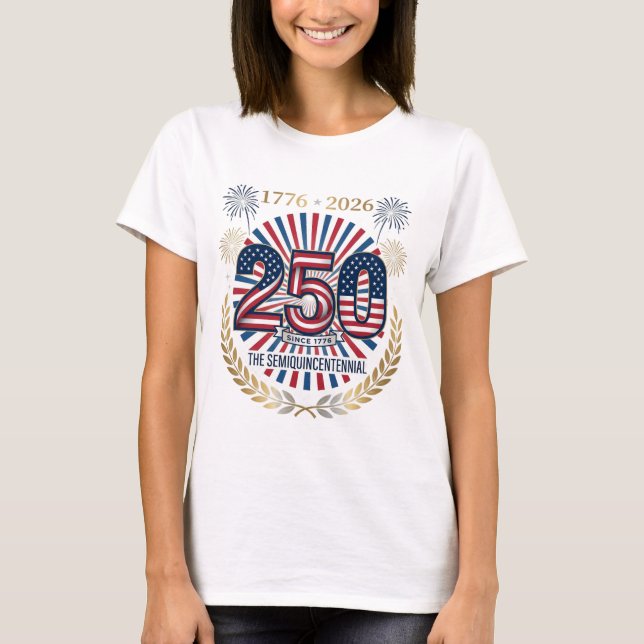 Semiquincentennial 250 USA Flag T-shirt (Framsida)