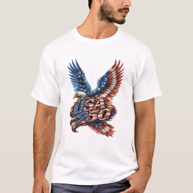 SemiQuincentennial Amerika 250 Soaring Eagle T Shirt (Framsida)