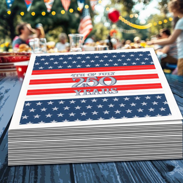 Semiquincentennial Navy Stars & Stripes 250 år Pappersservett (Skapare uppladdad)