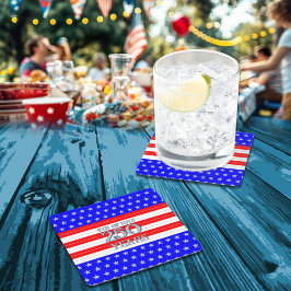 Semiquincentennial Stars & Stripes 250 Years Underlägg Papper Kvadrat