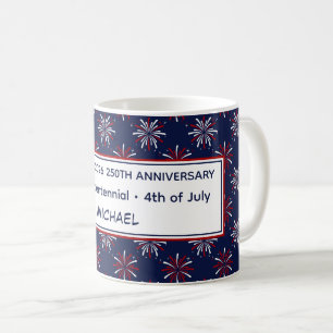 Semiquincentennial USA 250-årsjubileum Fyrverkeri Kaffemugg