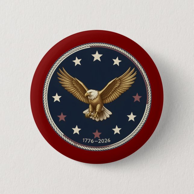 Semiquincentennial USA 250-årsjubileum Knappar (Framsida)