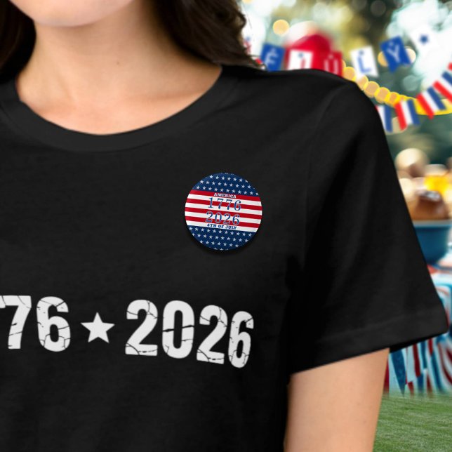 Semiquincentenniala stjärnor och ränder Amerika 17 Knapp (Skapare uppladdad)