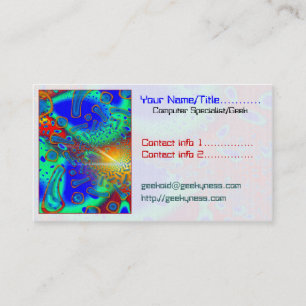 SemiSonic 3D Dichroic Glass Tech Geek Computer Visitkort
