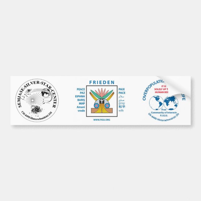 Semjase Silver Star Center Bumper Sticker Bildekal (Framsidan)