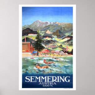 Semmering Österrike Vintage affisch 1928