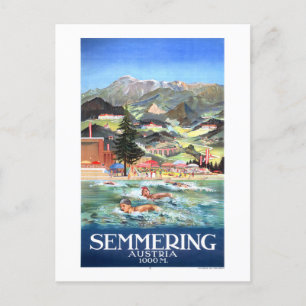 Semmering Österrike Vintage affisch 1928 Helg Vykort
