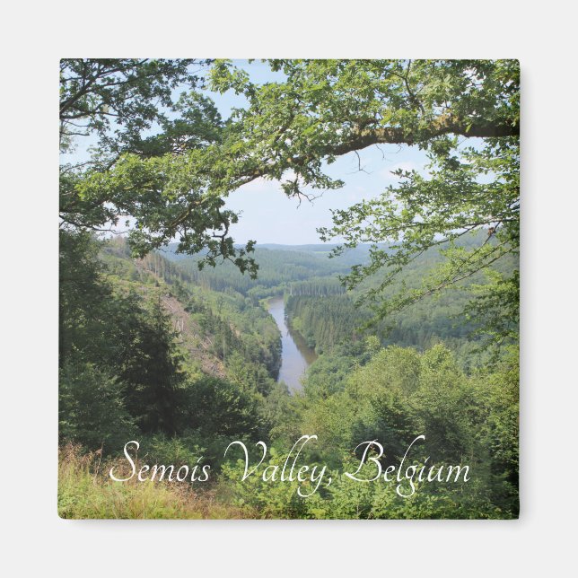 Semois Valley View, Ardennes, Belgien Magnet (Framsidan)