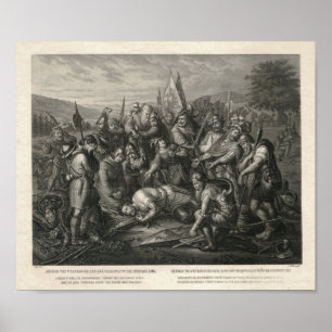 Sempach Heroic Swiss History Scene Poster