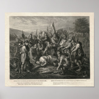 Sempach Heroic Swiss History Scene Poster