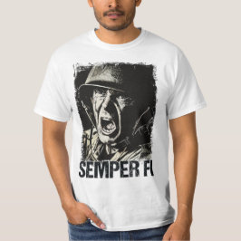 ✪ SEMPER FI ✪ Alltid Faithful Veteran Soldier T Shirt