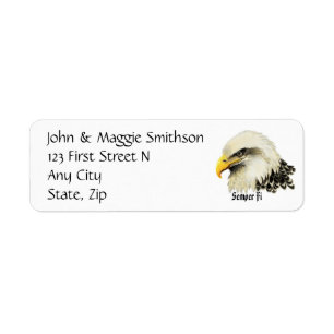 Semper Fi, American Eagle USA Marine, Military Returadress Etikett