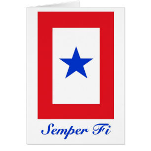 Semper Fi - Familjflagga Hälsningskort