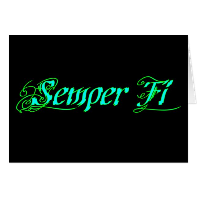 Semper Fi Hälsningskort (Framsidan Horizontal)