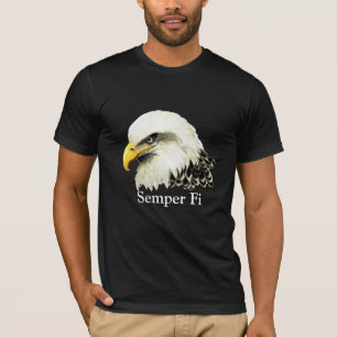 Semper Fi Örn Marines-citat T-shirt
