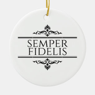 Semper Fidelis Julgransprydnad Keramik