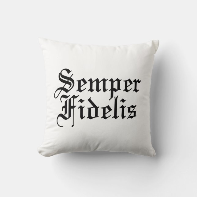 Semper Fidelis - latinsk fras Kudde (Framsida)