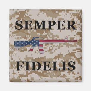 Semper Fidelis M16 magnetsolbränna Magnet