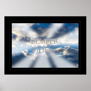 Semper Fidelis och moln Poster