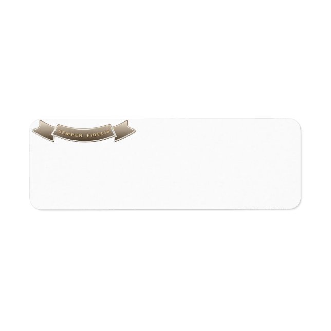 Semper Fidelis Returadress Etikett (Framsidan)