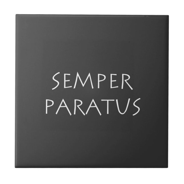 Semper paratus kakelplatta (Framsidan)