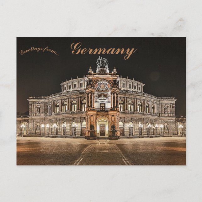 Semperoper Dresden Tyskland Vykort (Framsida)