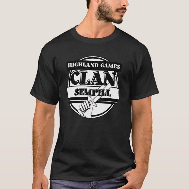 Sempill Highland Games Scottish Clan T Shirt (Framsida)