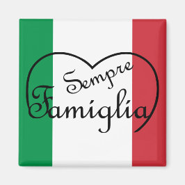 Sempre Famiglia Italias "Always Family Family Hear Magnet