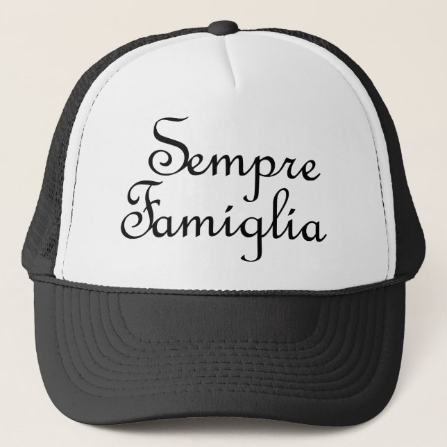 Sempre Famiglia - Italienska - Alltid familj Keps (Framsida)