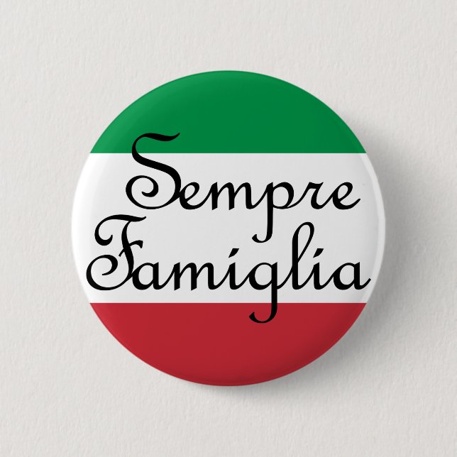 Sempre Famiglia och Italienska färg Knapp (Framsida)
