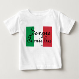 Sempre Famiglia och Italienska färg T Shirt