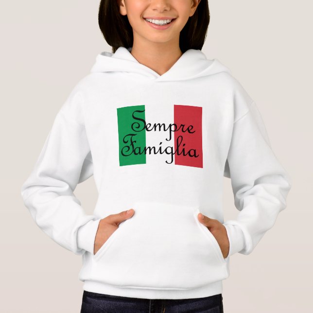 Sempre Famiglia och Italienska färg T Shirt (Framsida)