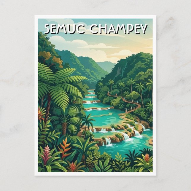 Semuc Champey Guatemala Travel Vykort (Framsida)