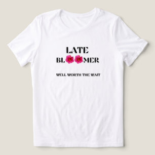 SEN BLOMMANDE BLOMSTERROSA TRÄDGÅRDSSKJORTA FÖR KV T SHIRT