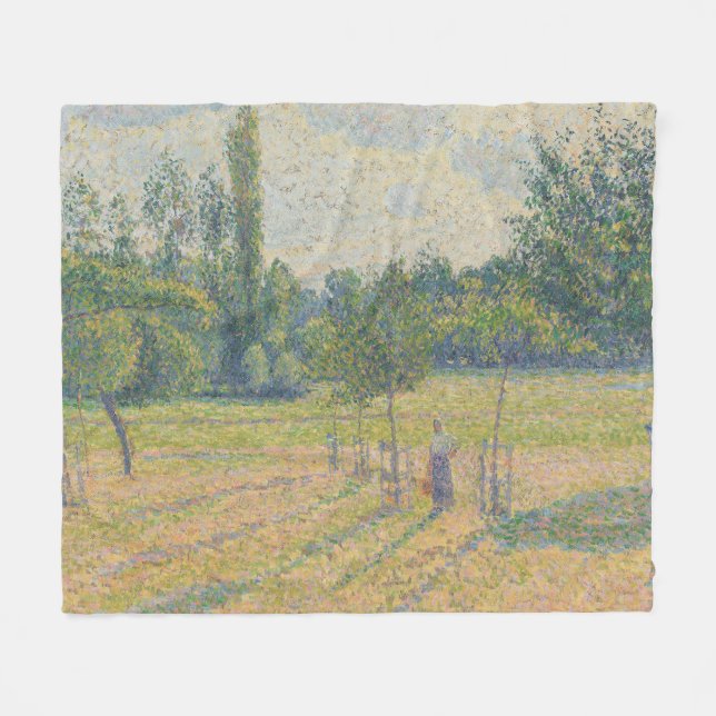 "Sen eftermiddag på vår äng" - Camille Pissarro  Fleecefilt (Framsidan (Horisontell))