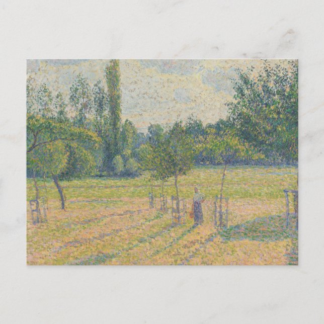 "Sen eftermiddag på vår äng" - Camille Pissarro  Vykort (Framsida)
