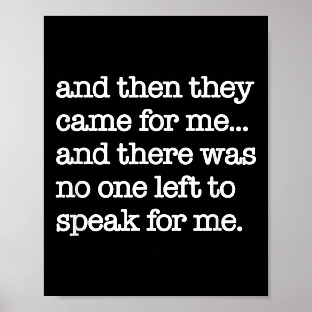 Sen kom de till mig, politiska protester, World Wa Poster (Framsidan)